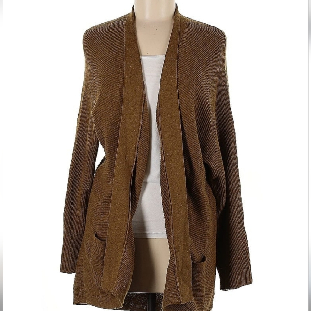 New $382 NWOT 27 Miles Designer Cashmere Knit Long Cardigan Pockets
